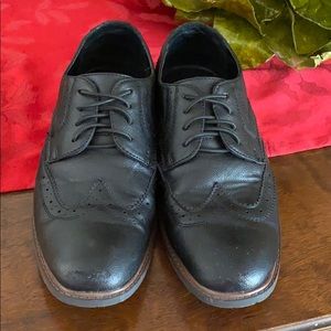 Perry Ellis black wingtip dress shoes sz 3